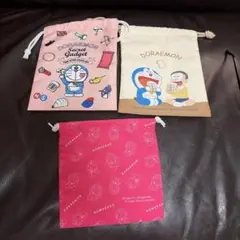 ダイソー　ドラえもん 巾着袋 3枚セット