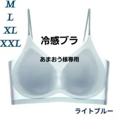 シームレスブラ　接触冷感　通気性　夏用 ノンワイヤー　M～XXL　ライトブルー
