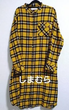 しまむらLOGOSDAYS チェック柄 シャツワンピース 大きいサイズ