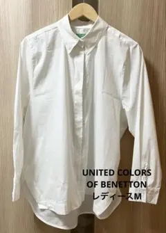 UNITED COLORS OF BENETTON ホワイト長袖シャツのサムネイル