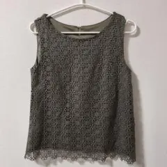 エニィスィス Mタンクトップ レース 花柄 カーキ 春のサムネイル
