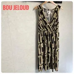 【美品】Bou Jeloud ノースリーブワンピース 幾何学模様 大人っぽい】のサムネイル
