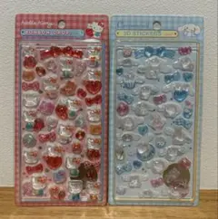 キティ シナモン ボンボンドロップシール 2枚セット 3Dステッカー 即日発送