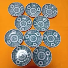 青と白の花模様の豆皿 10枚セット