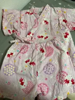 ベビー　甚平　８０　金魚