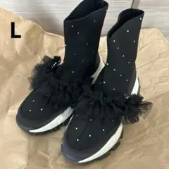 RANDA 2WAYビジューニットスニーカー　L