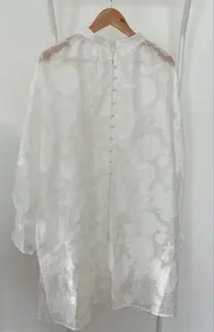 forksy. シャツワンピース　白