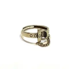 【S925】ベルトデザインチェーンリング