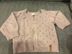 petit main 薄ピンクカーディガン 80cm