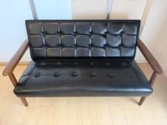 カリモク60 Kチェア　2シーター　ブラックのサムネイル