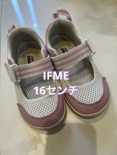 IFME イフミー　上履き ホワイト/ピンク　16センチ