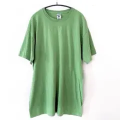 ジャージーズ 無地 Tシャツ クルーネック 半袖 3L-4L 緑 綿混 ゆるだぼのサムネイル