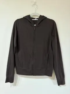 ユニクロ レディース フルジップパーカー 薄手 M ブラウン