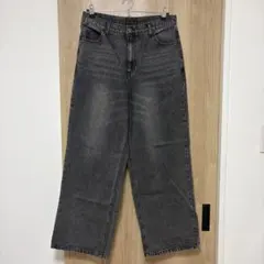 【美品】SPINNS ストレートデニムパンツ グレー 韓国 ストリート