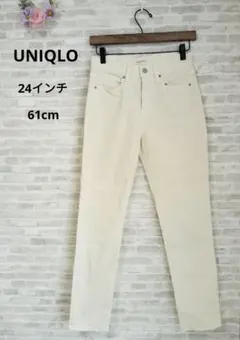 美品【UNIQLO】ユニクロ　レディース　パンツ　チノパン　オフホワイト　61