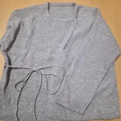 SHEIN/グレー長袖ニットセーター