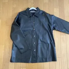 SHEIN ブラックレザー　ジャケット