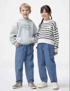 GU デニムキャロットパンツ kids 160サイズのサムネイル