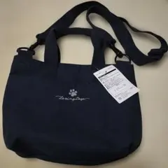 Pet's One 2WAY 　ミニトートバッグ　ショルダー　おさんほバッグ　紺のサムネイル