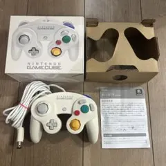 ゲームキューブコントローラー ホワイト 白 後期型　箱付き　動作確認済み