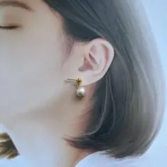 2WAYパールピアス｜付け替えチェーン付き