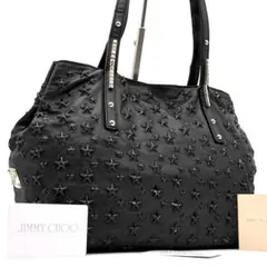 正規品 ジミーチュウ トートバッグ 肩掛け A4可 スタッズ レディース 黒
