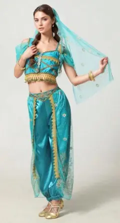 ジャスミン風 コスプレ衣装 6点セット アラビアン プリンセスのサムネイル