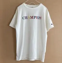 champion チャンピオン　ロゴ刺繍Tシャツ 白　M