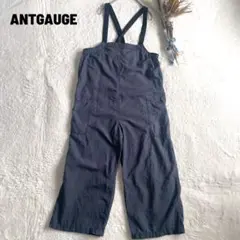 ANTGAUGE サロペット L ネイビー 綿麻 リヨセル ルーズストレートのサムネイル