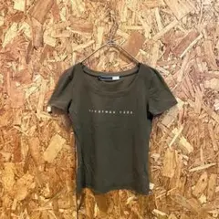 SPORTMAX CODE 半袖Tシャツ ロゴプリント コットン混在 カーキのサムネイル