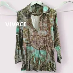 1週間程で削除m(_ _)m☆　VIVACE ペイズリー柄長袖シャツサイズM〜L