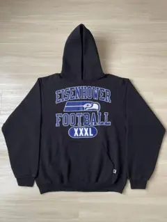 00s ラッセルアスレティック パーカー ブラック 黒 ビンテージ USA L