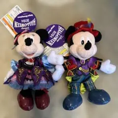 ミッキー・ミニー 2024 ハロウィンぬいぐるみバッジセット