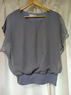 最終値下げ☆　LACE LADIES XL ブルーグレー 半袖トップス