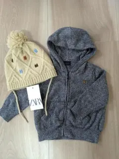 babyGap パーカー　ザラベビー　ニット帽