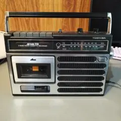 CROWN ラジカセ カセットデッキ付き 昭和レトロ　ブラック CROWN ラジカセ カセットデッキ付き 昭和レトロ ブラック CROWN