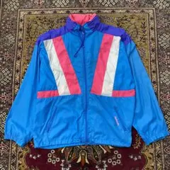 静*舗様 90s リーボック マルチカラー 切替 ナイロン ジップ ジャケット
