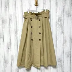 as know as　アズノウアズ　サイズ※　ベルト付きフレアスカート