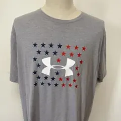アンダーアーマー】星柄ロゴ Tシャツ 2XL メンズ HEATGEAR j109