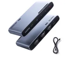 HDMI 2.1 分配器 1入力2出力 HDCP 2.3 HDR10