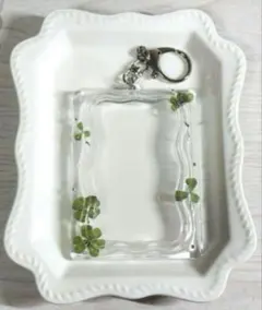 デコトレカケース うねうね　クローバー　キーホルダー　ウィッシュコア