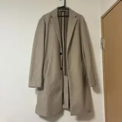 ZARA ベージュ シングルボタン チェスターコート M/42