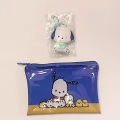 ポチャッコ　【2点セット】ぺたんこマスコット　フラットポーチ
