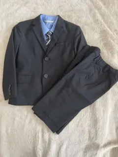 コムサイズム　フォーマルスーツセット　130cmストライプ　ネクタイ卒園式入学式