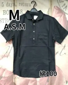 ADMIX ATELIER SAB MEN ポロシャツ ブラック M　綿100のサムネイル