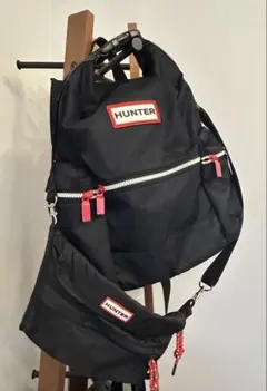 HUNTER 黒 リュック＆ショルダーバッグ