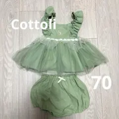 バースデイCottoli ディズニー　ティンカーベル　ワンピース70cm