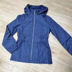 美品★GAP Kids ナイロンジャケット 150 紺 ドット柄 軽い 通学用
