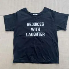 SM2 サマンサモスモス2☆ロゴプリント 半袖Tシャツ ブラック