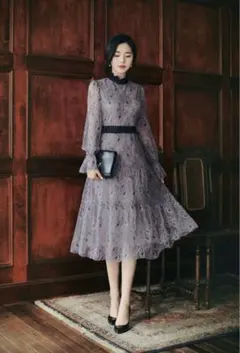 ※値下げ※【公式サイト完売】DHOLC レースポイントシアーフローラルワンピース